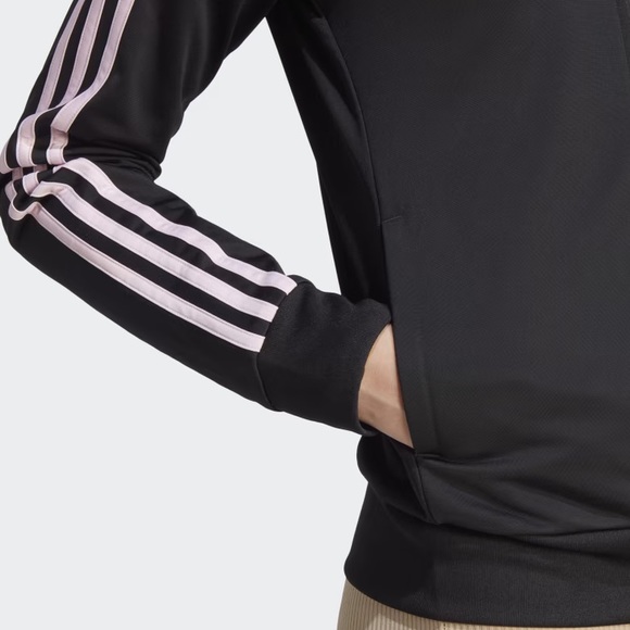 Adidas Essentials Climalite 3-stripes Tricot Track Jacket Size M black ⭐️⭐️⭐️⭐️ - Picture 16 of 17